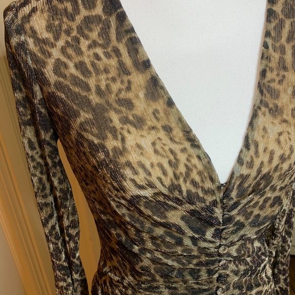 Scripted Cheetah Sparkly Body Suit - Picture 3 of 8